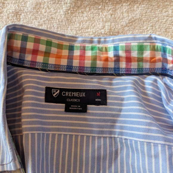 Daniel Cremieux Light Blue Pinstripe Button Down Shirt - Picture 3 of 3